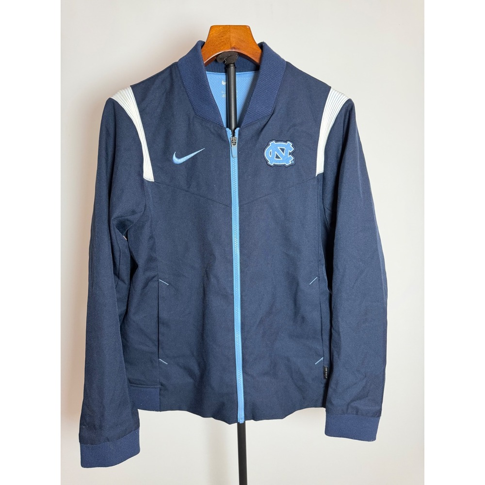 Nike UNC Tar Heels On-Field Full Zip Jacket Navy Blue Mens XL Dri-FIT Bomber
